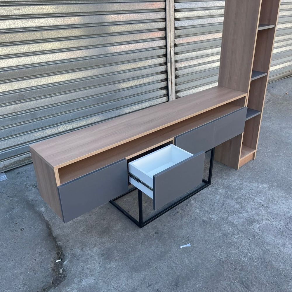 Rack TV flotante + Librero