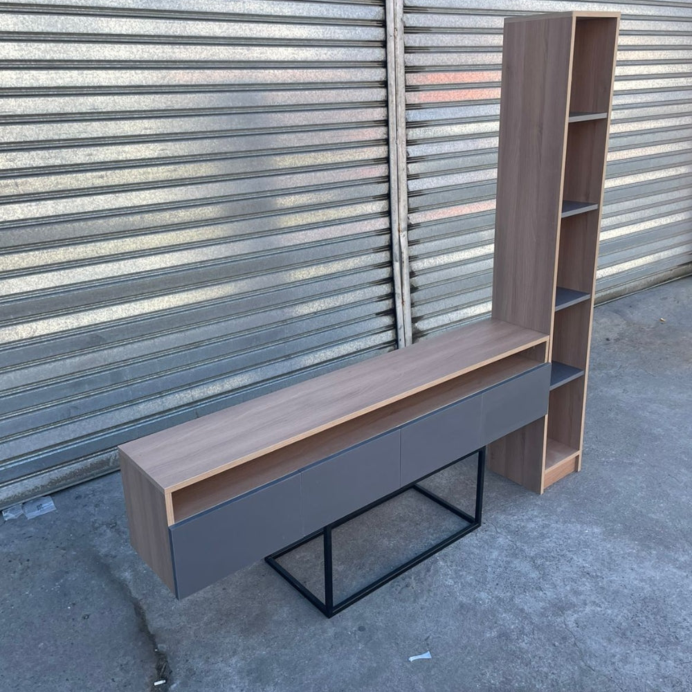 Rack TV flotante + Librero